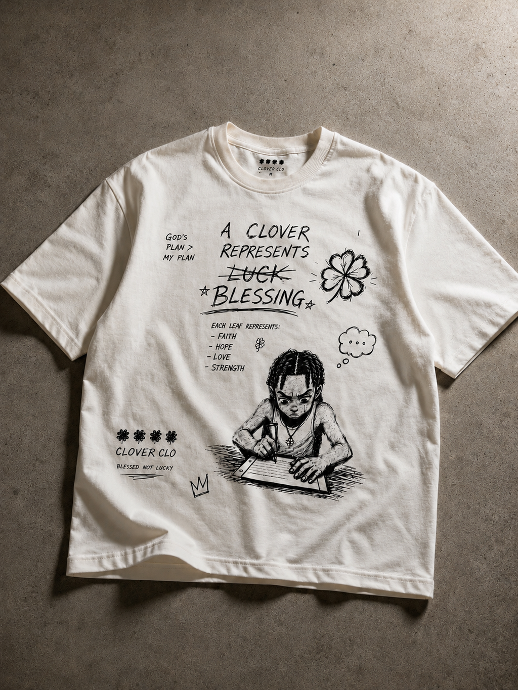 “A Clover Represents….” Graphic Tee…