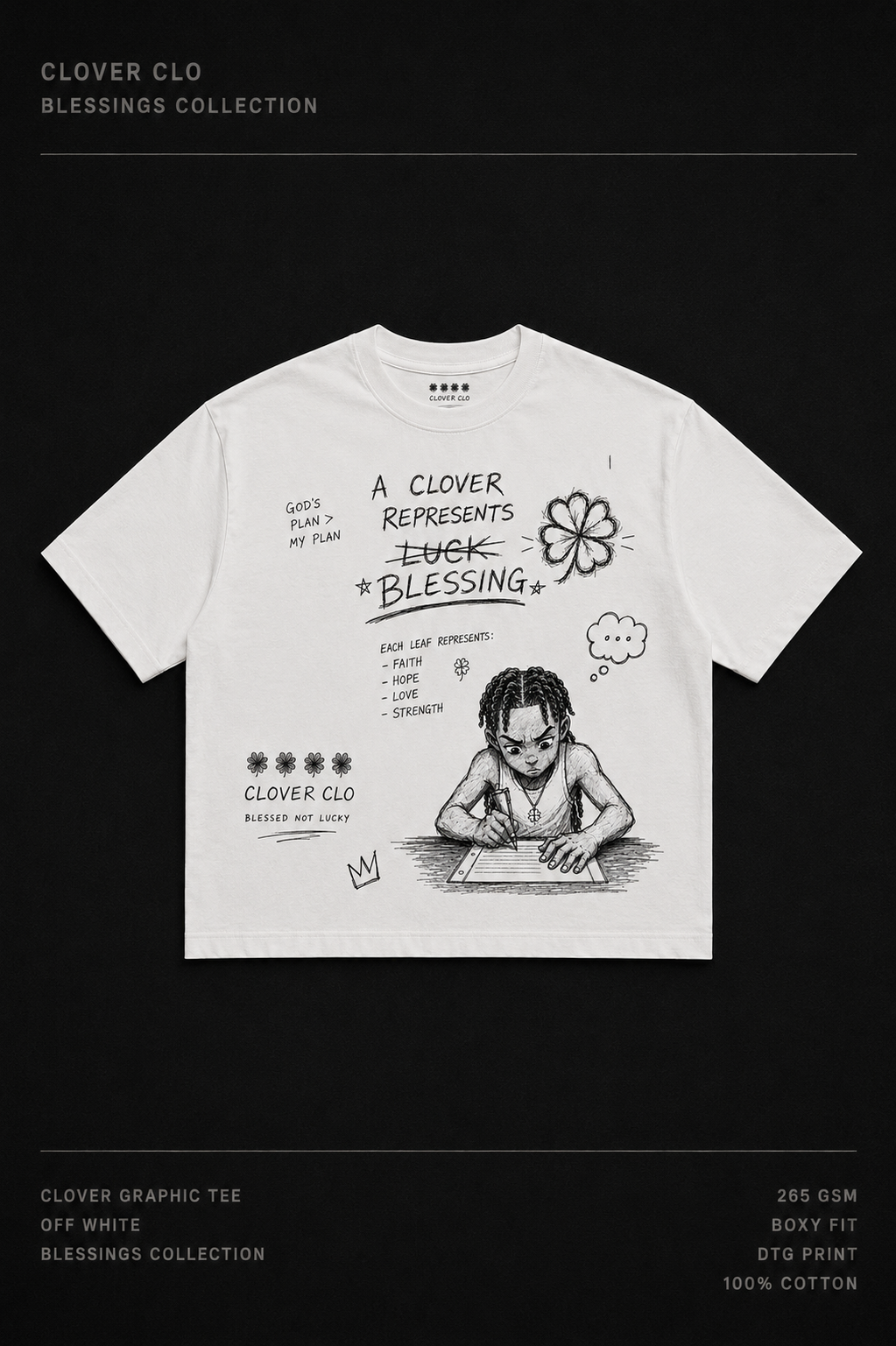 “A Clover Represents….” Graphic Tee…