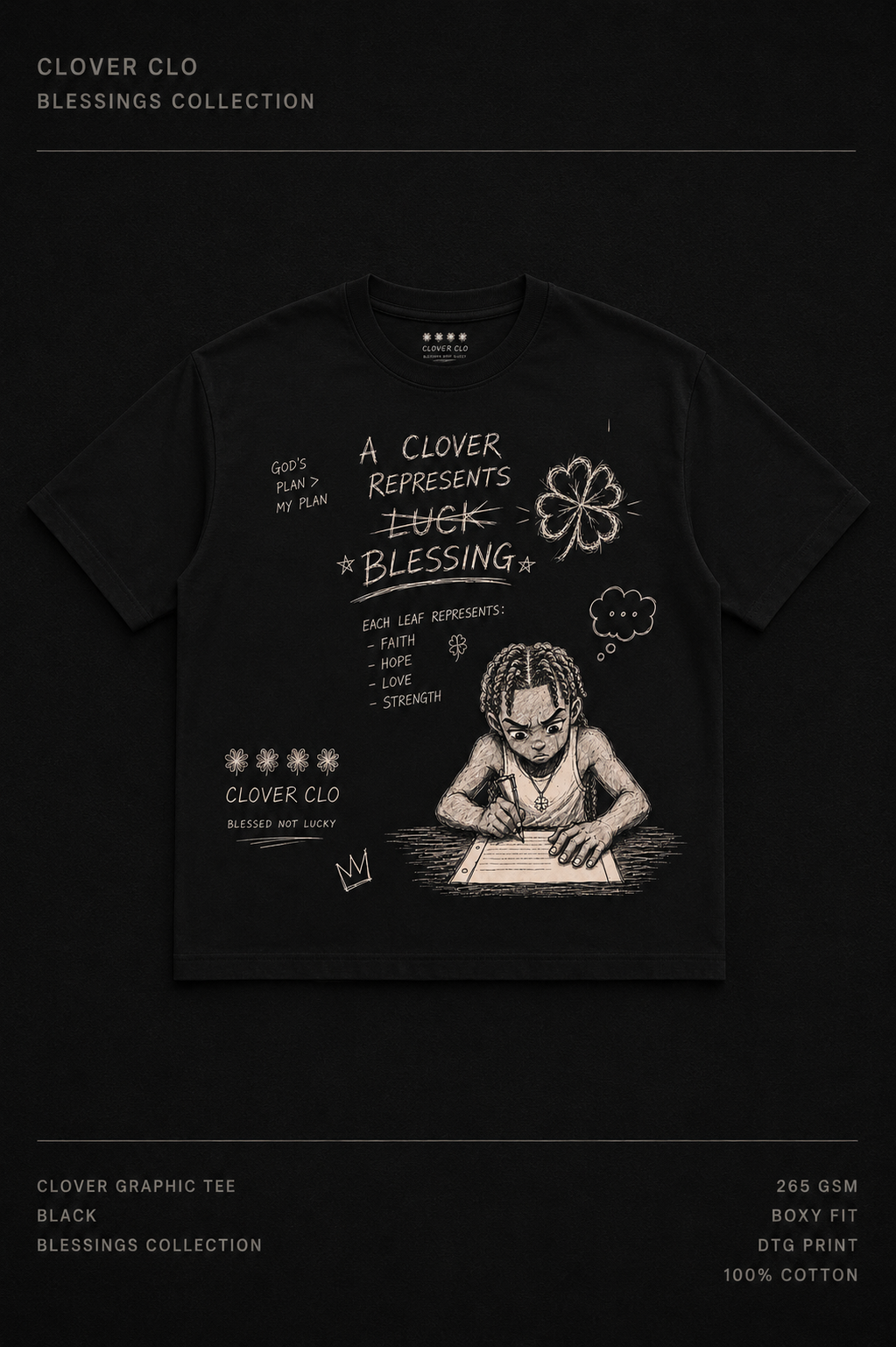“A Clover Represents….” Graphic Tee…