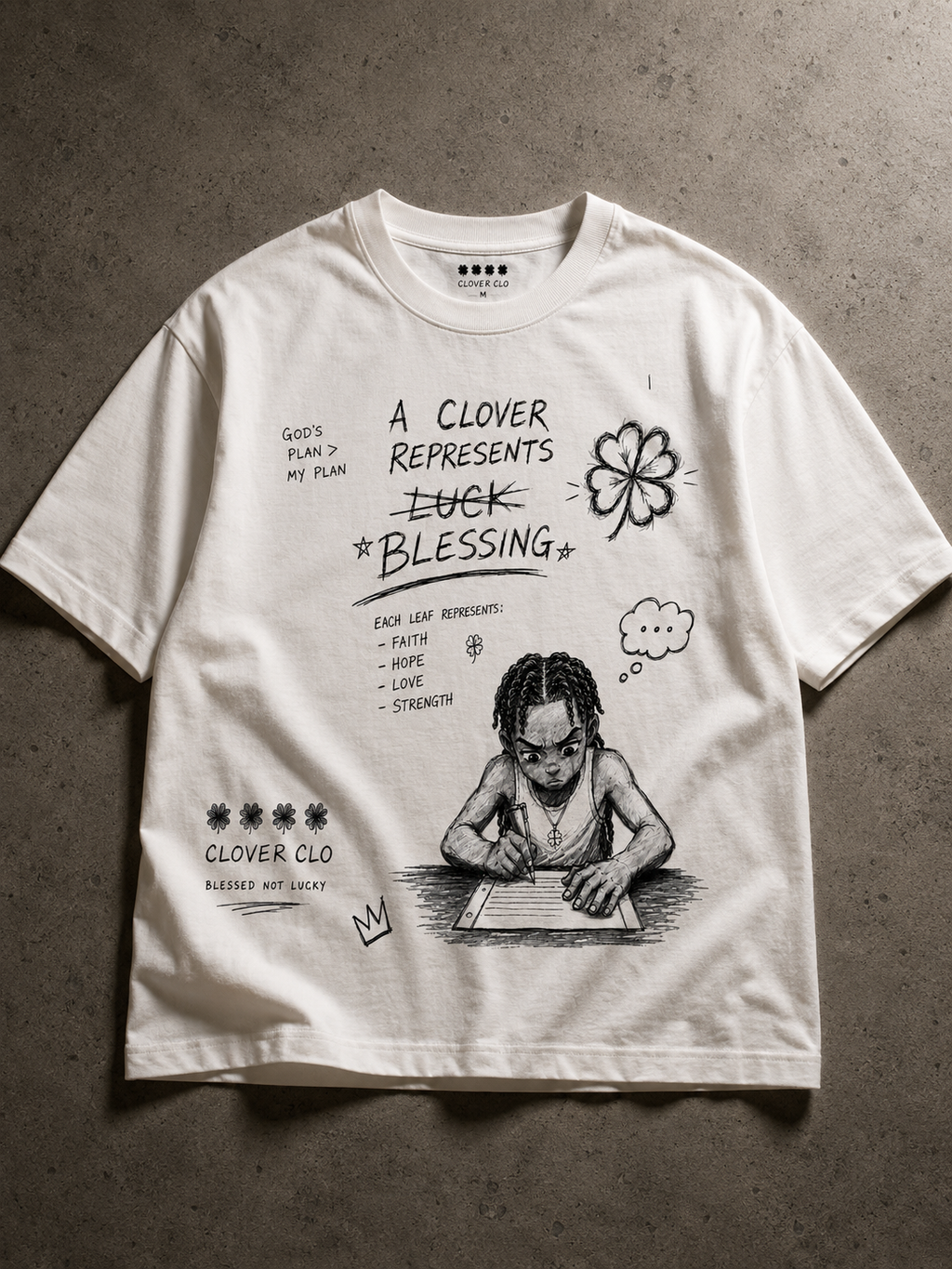“A Clover Represents….” Graphic Tee…