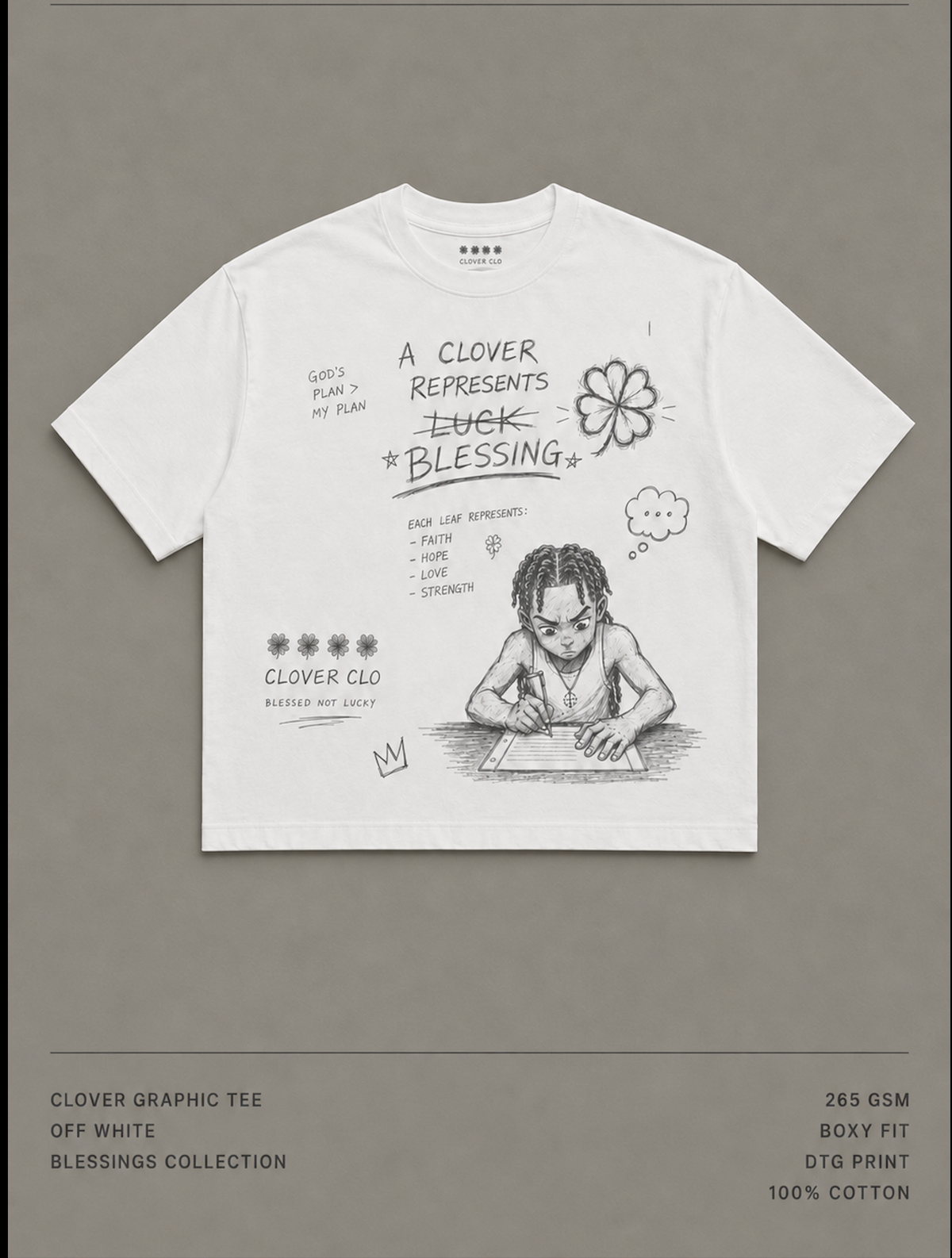 “A Clover Represents….” Graphic Tee…