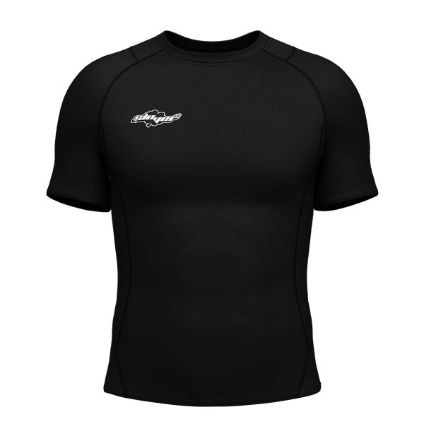 SHORT SLEEVE HOLLOW MASK COMPRESSION SHIRT