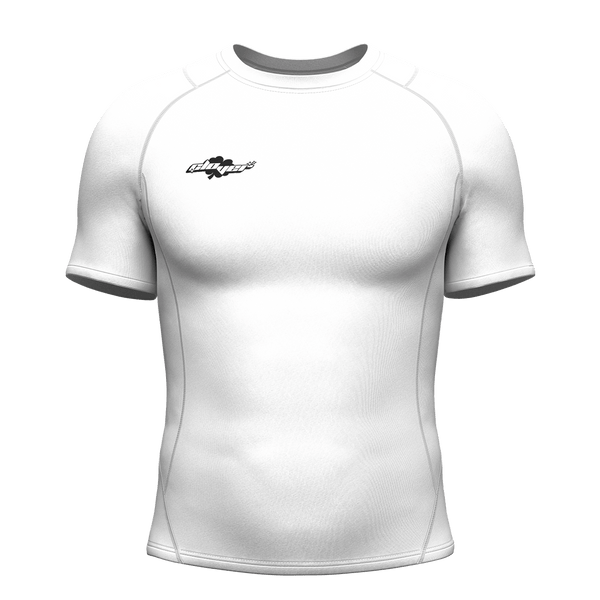 SHORT SLEEVE SPIDER COMPRESSION SHIRT WHITE