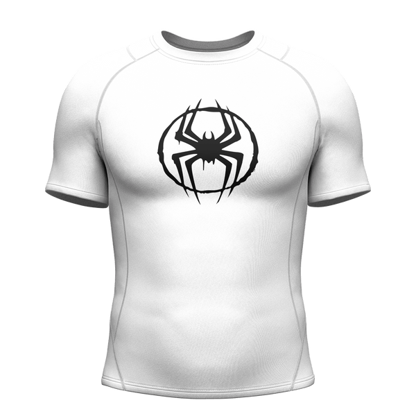 SHORT SLEEVE SPIDERMAN 42 COMPRESSION SHIRT WHITE