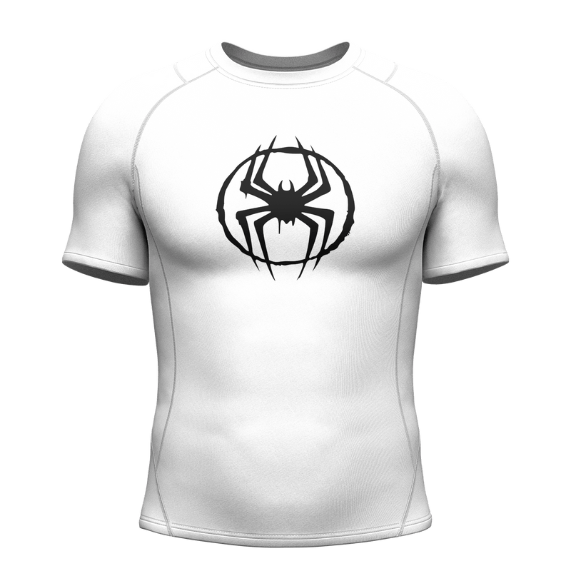 SHORT SLEEVE SPIDERMAN 42 COMPRESSION SHIRT WHITE